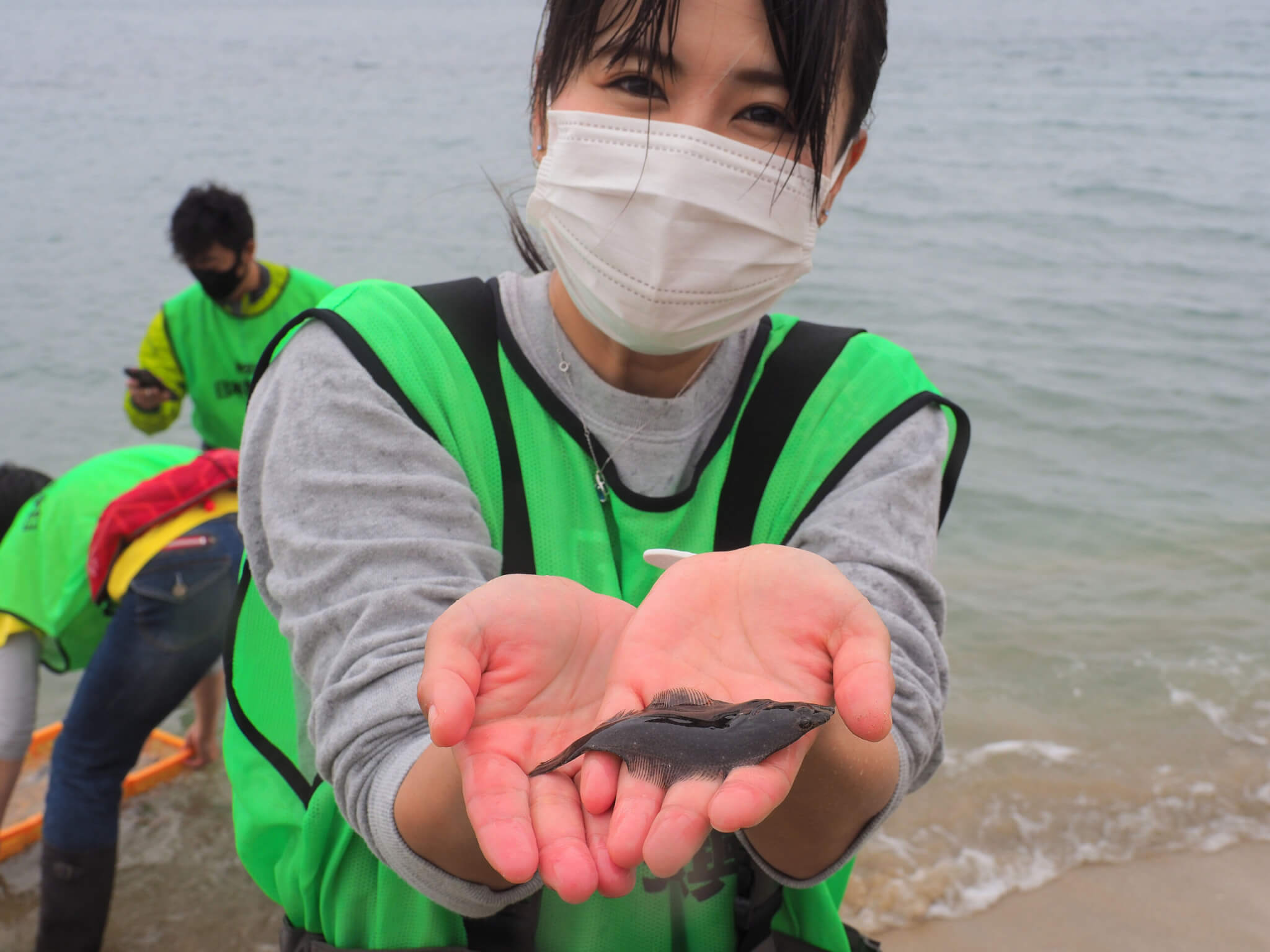 和歌山県 串本と勝浦でヒラメ稚魚放流 ２代目アングラーズ アイドル そらなさゆりさんも参加 釣具新聞