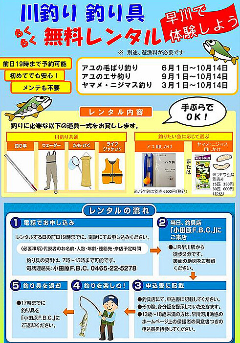 小田原市内水面漁業活性化協議会のポスター