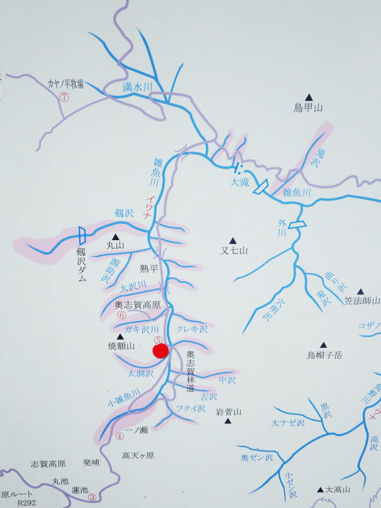 雑魚川の地図