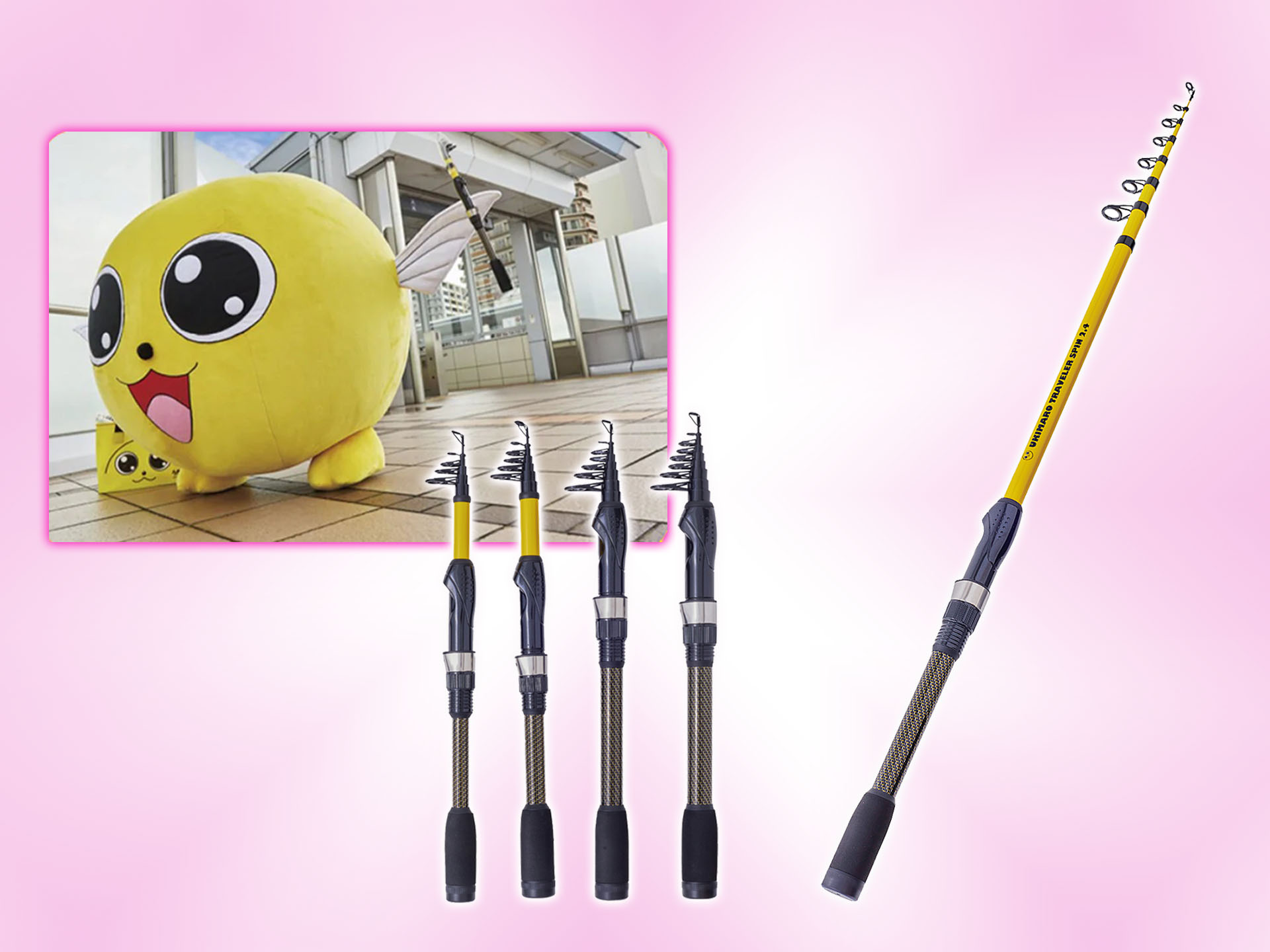 がまかつ】「うきまろ トラベラースピンUK8018」持ち運びに便利で