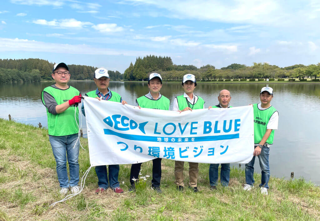 日本釣振興会東京都支部のギンブナ放流の参加者