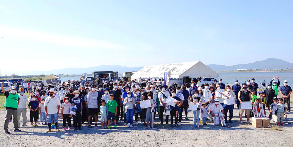 第40回吉野川ファミリーハゼ釣り大会の集合写真