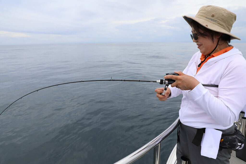 つりジェンヌ「SLJ釣り体験in塩釜」の様子