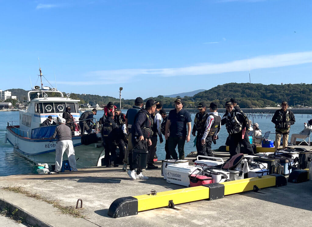 第26回岡山サンラインカップチヌ釣り大会の帰港の様子
