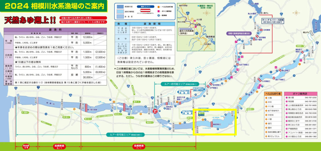 相模川水系の地図