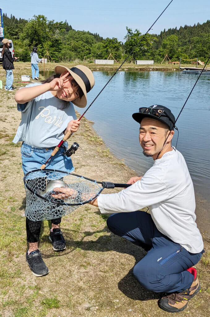 日本釣振興会新潟県支部の「管理釣り場 トラウトフィッシング教室」の釣果