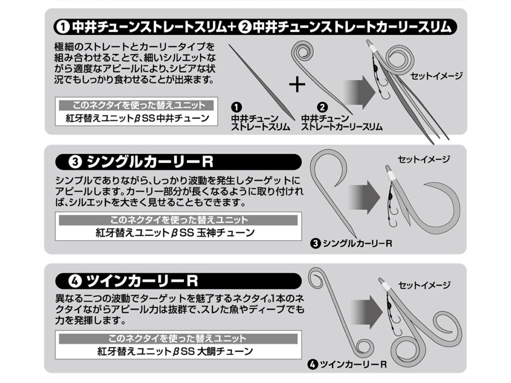 紅牙替えユニット β SS お試しネクタイパック