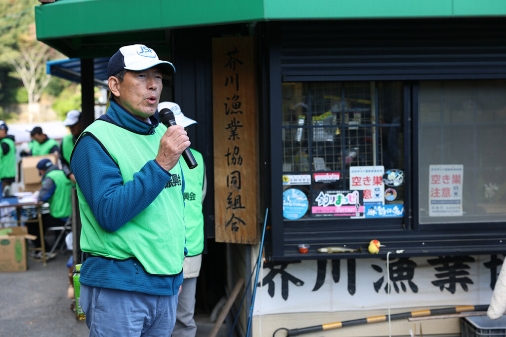 日本釣振興会大阪府支部の橋本支部長