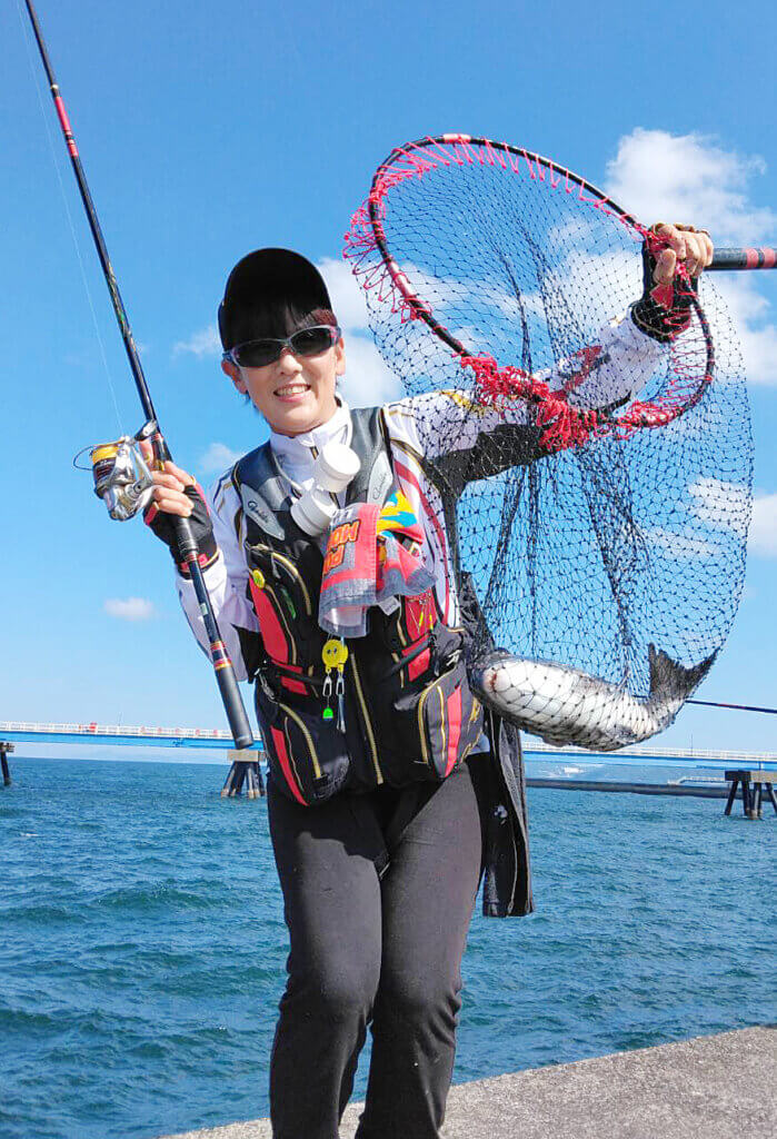 女性の釣り人